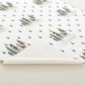 Woodland Pine Tree Forest Reindepa Blanket Sherpa Deken (3/4)