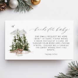 Woodland Pine Trees Boeken voor Baby Informatiekaartje