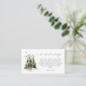 Woodland Pine Trees Boeken voor Baby Informatiekaartje (Staand voorkant)