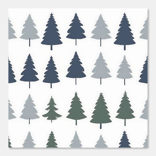 Woodland Pine Trees Peel and Stick Accent Wall Behang (Voorkant)