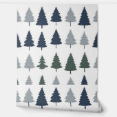 Woodland Pine Trees Peel and Stick Accent Wall Behang (Afrollen)