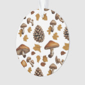 Woodland Pinecone & Feather Acryl Ornament (voorkant)