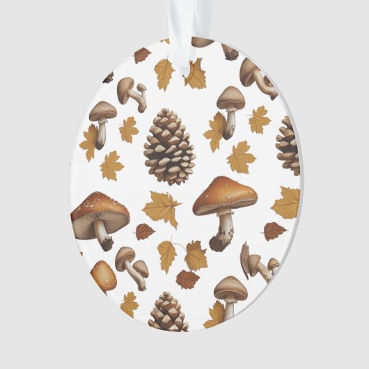 Woodland Pinecone & Feather Acryl Ornament (voorkant)