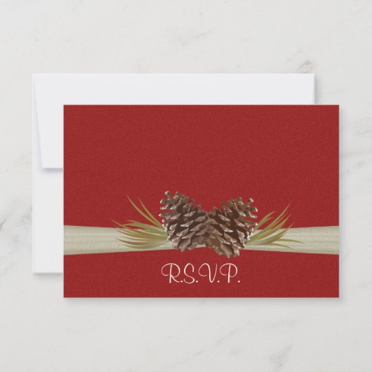 Woodland Pinecones Response Kaart (Achterkant)