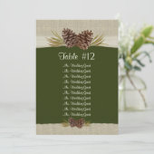 Woodland Pines Bruiloft Zittafel Plan Kaart (Staand voorkant)