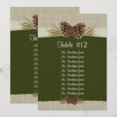 Woodland Pines Bruiloft Zittafel Plan Kaart (Voorkant / Achterkant)