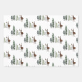 Woodland Pines Kerstmis Inpakpapier Vel (Voorkant 3)