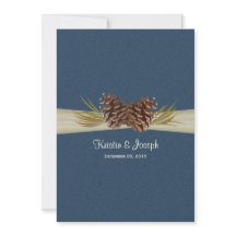 Woodland Pines Navy Blue Bruiloft