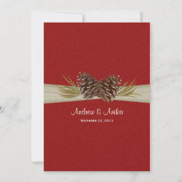 Woodland Pines rode bruiloft Kaart