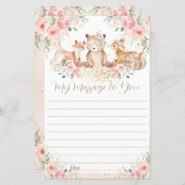 Woodland Pink Floral 1st Birthday Capsule Message