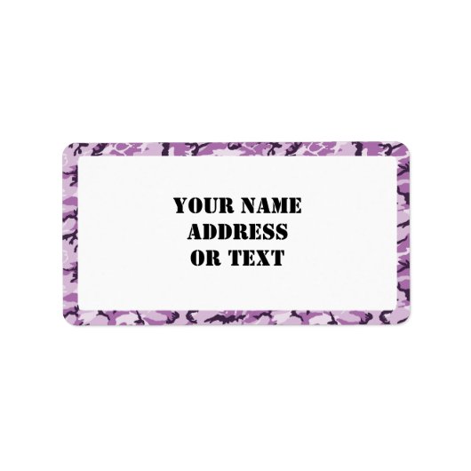 Woodland Pink/Paars Camouflage - met White Etiket (Voorkant)