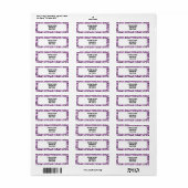 Woodland Pink/Paars Camouflage - met White Etiket (Full Sheet)