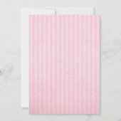 Woodland Pink Pig. & Rabbit Baby shower Kaart (Achterkant)