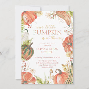Woodland Pompoen Baby Shower Kaart