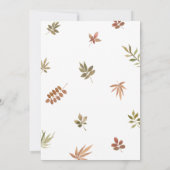 Woodland Pumpkin Animals Baby shower Kaart (Achterkant)