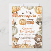 Woodland Pumpkin gaat een verjaardag vieren Kaart (Voorkant)