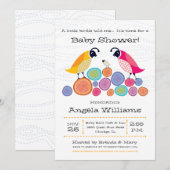Woodland Quail Baby shower Invitation Kaart (Voorkant / Achterkant)