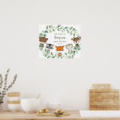 Woodland Quarantine Baby shower Parade Welcome Poster (Keuken)