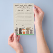 Woodland raadt de Baby Song Baby shower Game Kaart (Hand)