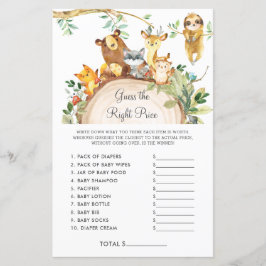 Woodland raadt de juiste prijs-Baby shower aan