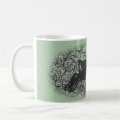 Woodland Rabbit Hare Green  Rustic Animal Koffiemok (Links)