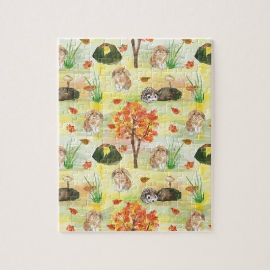 Woodland Rabbit, Hedegel Legpuzzel (Verticaal)