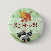 Woodland Raccoon Button (Voorkant)