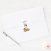 Woodland Raccoon Ronde Sticker (Envelop)