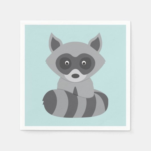 Woodland Raccoon Servetten (Voorkant)