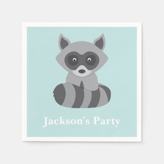 Woodland Raccoon Servetten (Voorkant)