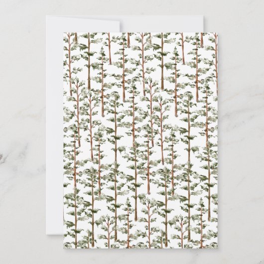 Woodland Raccoon Uitnodiging voor vijfde verjaarda (Achterkant)