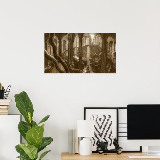 Woodland Realm-concept Poster (Thuiskantoor)