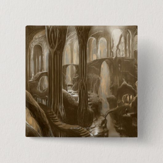 Woodland Realm-concept Vierkante Button 5,1 Cm (Voorkant)