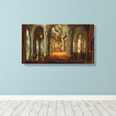 Woodland Realm Throne Room Concept Canvas Afdruk (Insitu (Houten vloer))