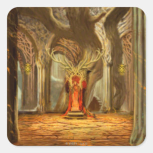 Woodland Realm Throne Room Concept Vierkante Sticker
