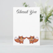 Woodland Red Fox Couple Dank je wel Kaart (Staand voorkant)
