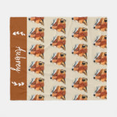 Woodland Red Fox | Gepersonaliseerd Fleece Deken (Voorkant (Horizontaal))