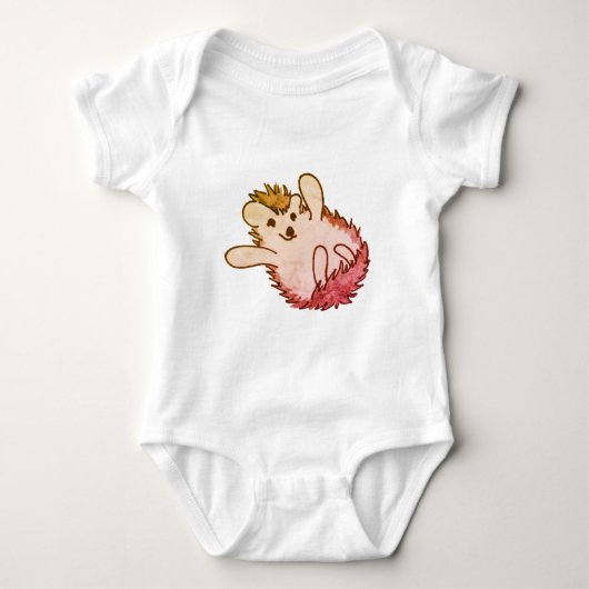 Woodland Red Sinaasappel Happy Cute Hedegel Romper (Voorkant)