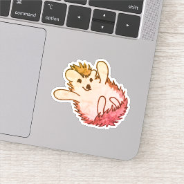 Woodland Red Sinaasappel Happy Cute Hedegel Sticker