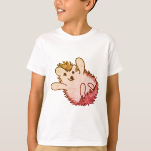 Woodland Red Sinaasappel Happy Cute Hedegel T-shirt