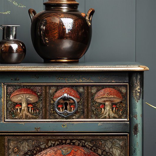 Woodland Red Spotted Mushroom Decoupage Craft Tissuepapier