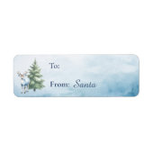 Woodland Reindeer Christmas Gift Label (Voorkant)