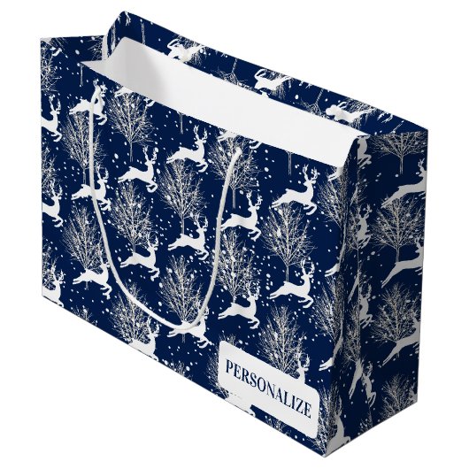 Woodland Reindeer Groot Cadeauzakje (Voorkant Gekanteld)