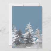 Woodland Reindeer Waterverf Kerstfeest Kaart (Achterkant)