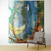 Woodland Riverside Children's Room Wandkleed (In situ)