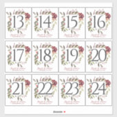 Woodland Roos Table Number Stickers (Vel)