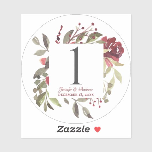 Woodland Roos Table Number Stickers (Vel)