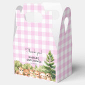 Woodland Roze Baby Meisje Douche Bedankdoosjes (Geopend)