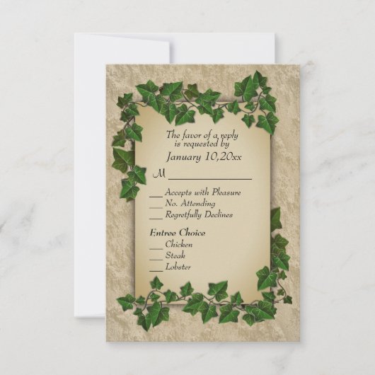 Woodland RSVP met Entree Choices (Voorkant)