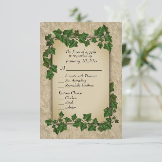 Woodland RSVP met Entree Choices (Staand voorkant)
